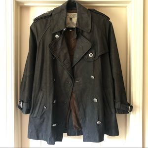 Italian Leather Trench Coat